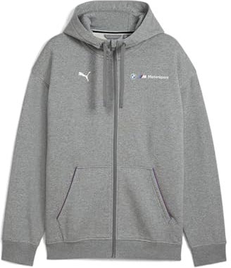 PUMA Herren BMW MMS ESS+ FZ Hooded Jacket FL Sweatjacken, Medium Gray Heather, XXL