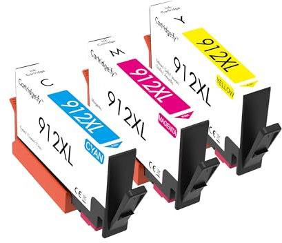 Cartridgeify 912XL Farbe Druckerpatronen kompatibel mit HP 912 XL Patronen Multipack (1x Cyan, 1x Magenta, 1x Gelb, 3er-Pack), für Officejet 8012 8014 8015, OfficeJet Pro 8022 8023 8024 8025