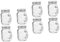 LABRIMP 2sets Jam Jar Cup with Handle Jar Mug with Lid Glass Storage Bottle Snack Storage Holder Beverage Bottles Sealing Lidded Jam Jars 4pcs*2