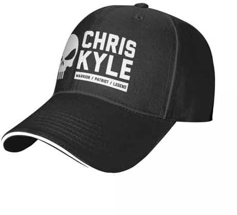 QIYAEUA Chris Kyle Logo 563 Männer Kappe Herren Kappe Herren Hüte Kappe für Frauen Baseballkappe Männer Mann Hut Baseball Cap Geschenk