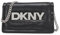 DKNY Damen Maggie Clutch/Crossbody Umhängetasche, Schwarz/Silber
