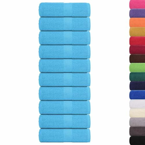 vidaXL Waschhandtücher 10 Stück FROGN Türkis 30x30 cm 100% Baumwolle