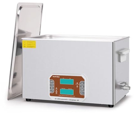 SOUTH BASE Nettoyeur à Ultrasons, Machine de Nettoyage à Ultrasons 30L 600W avec Minuterie et Chauffage et Panier et Commande Tactile pour le Nettoyage des Pistolets, des Bijoux et des Chaînes.