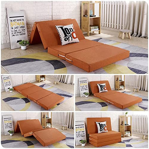 Tragbare Reise-Einzelbett-Schaumstoff-Matratze, wasserdicht, Büro, Boden, Schlafmatratze, Gäste-Klappmatratze mit waschbarem Bezug für Zuhause und draußen