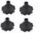 ZWEquipint Campingstuhl-Beinschoner, 4-teiliges Set, Anti-Waschbecken-Fußpolster, für Outdoor-Klappstühle, Kunststoff, 13 mm, 15 mm, 16 mm Innendurchmesser, schwarz (16 mm)
