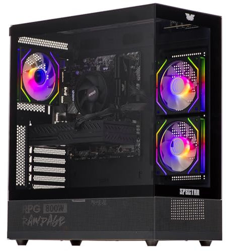 Veno Scorp Gaming PC AMD Ryzen 5 5500 Processor RTX 3050 6GB Graphics Card - 16GB 3200MHz Ram - 512GB NVMe SSD - 550W PSU - Windows 11 - WiFi - Spectra