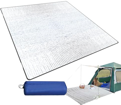 Alu Isomatte Schaummatten | Faltbare Zeltmatte Bodenmatte Thermomatte | Silber Isoliermatte Isolierdecke | wasserdichte Aluminium-Campingmatte Für Outdoor-Camping, 195x180cm
