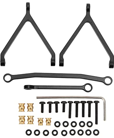 Hoseonfn RC Chassis links und Lenkstangen, Aluminiumlegierung Upgrade Teile, für FMS FCX24 1/24 Crawler ideal für RC Crawling -Enthusiasten (Schwarz)