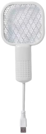 Raquette Anti-Moustiques - 2en1 2025 5 Couches Sécurité Lampe USB | Tapette Tue Mouches Électrique Portatif Intérieur Extérieur, Protection Bébés, Femmes Enceintes, Maison & Camping