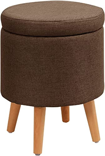 Schminkstuhl, Schminkhocker aus Holz mit Stauraum und abnehmbarem Bezug – funktionaler Schminkstuhl für Zuhause, den Salon und den Wickeltisch