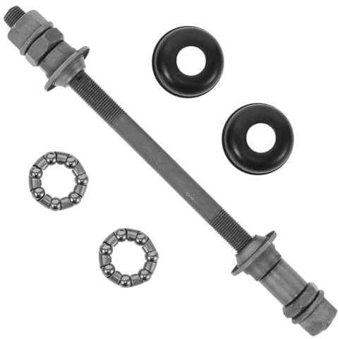 KALLORY Mozzo Ruota Bici Posteriore per Mountain Bike, ASSE 180mm Grigio | Kit con Cuscinetti a Sfere, Stabilità Migliorata, Installazione Semplice, Staffa Inclusa, Finitura Grigia