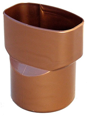 First Plast - Gouttière PVC carrée BEST - Manchon PVC M Ø80 - F 92x57 pour tube BEST - effet cuivre - First Plast