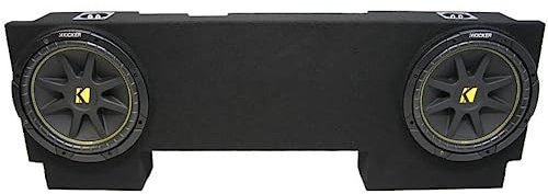 American Sound Connection Kicker Bundle Compatible with 2002-2013 Chevy Avalanche C12 Comp Dual 12 Loaded Sub Box Enclosure