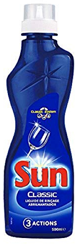 Sun Liquide Rinçage Lave-Vaisselle Classic Triple Action 500ml