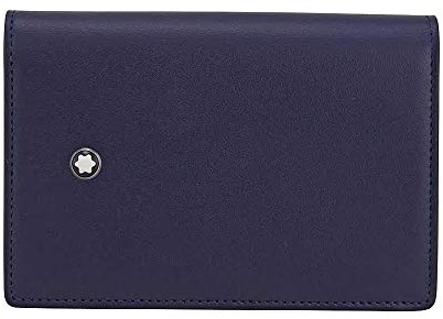 Montblanc Meisterstück Visitenkarten-Etui MST BCH mit Gusset Navy Visitenkartenhülle, Marineblau, 10 cm