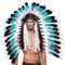 Boland 44141 - Kopfschmuck Indianer Snow Wolf, für Erwachsene, Häuptling, Stirnband, Kopfbedeckung mit Federn, Accessoire, Kostüm, Karneval, Mottoparty