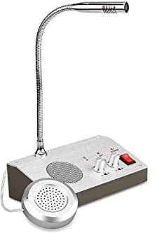 Interphone pour guichets, microphone mains libres, base haut-parleur 2 voies, haut-parleur