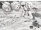 Runa Art Papier peint intissé Vintage Floral Ange 352 x 250 cm Toison Mur XXL Tableaux Muraux Tapisserie Photo Décoration Murale Salon Chambre Noir et blanc 9228011c