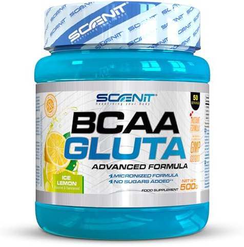 BCAA Pulver - BCAA Glutamin - BCAA Glutamine - BCAA Pulver 500g - Aminosäuren BCAA - Aminosäuren Pulver (500 g) (Zitrone)