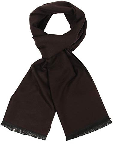 sy soul young Herren Herbst Baumwolle kariert Schal- Winter Jungen Warm Lange Scarf mit Luxuriöse eschenkbox(Braun)