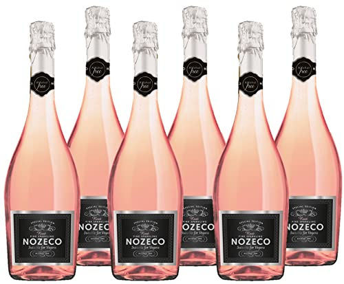 Nozeco Rosé - Effervescent Rosé sans Alcool à Base de Vin Désalcoolisé - Vegan (6 x 0.75 l)