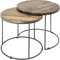 Invicta Interior Design 2er Set Beistelltische River 50cm Akazie verwittert Couchtische Wohnzimmertisch Tische Tischset