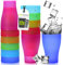idea-station Neo gobelet plastique reutilisable 12 x 450 ml - couleur - gobelet enfant incassable - verre plastique reutilisable pour anniversaire, bebe, camping