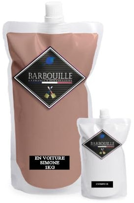 BARBOUILLE - Bar-Resina Simone - Resina epossidica Bi-Componenti - Effetto Lucido - Vernice Muro, Soffitto, Legnameria, Piastrelle e Metallo - Lavandabile - COV A+ - Made in France - 750 ml