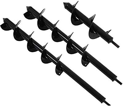 Molinter Handbohrer Erdlochbohrer Garten Schnecken Spiralbohrer Lochbohrer Erdbohrer Grabungswerkzeug für Bohrmaschine Pflanzen Beet Bulbs Sämlingen (D-8cm, L-45cm)