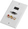 Goshyda Panneau de Prises, Prise Murale, Ports HDMI VGA Composites 3 en 1, Prise d'adaptateur Audio vidéo USB, Panneau multimédia de Protection à Plusieurs Niveaux