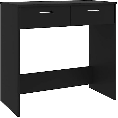 vidaXL Escritorio de Madera contrachapada Negro 80x40x75 cm