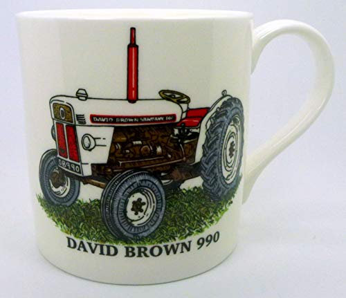 David Brown 990 (White) Tractor Mug ~ FINE Bone China Mug
