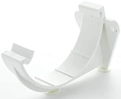 Pack of 3 WR025 White Hunter 112mm Surefit Half Round Gutter Support Bracket - Dual fixings