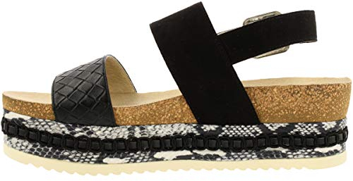 BULLBOXER Damen Plateausandalen, Frauen Sandalen,bequem,weiblich,Women's,Plateausandaletten,Sommerschuhe,Dicke,Lady,Mehrfarbig (Multi),41 EU / 7.5 UK