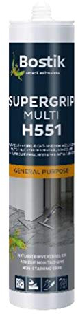 BOSTIK H551 Supergrip Multi Schwarz – Vielseitig Klebdichtstoff, Multi-Materialien, Für Innen-und Außenbereich, 430g
