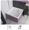 ECOLAM Receveur de douche profond carré Dante avec assise 90x90, hauteur 41 cm profondeur 28 cm acrylique blanc, base en polystyrène + siphon Click clack