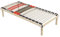 Coemo Hochwertiges Komplettbett - Lattenrost mit Füßen - Bettgestell 70x200 cm - Doppelbett 140x200 cm - stabiles Holzbett mit flexiblen Federleisten und Härtegradeinstellung