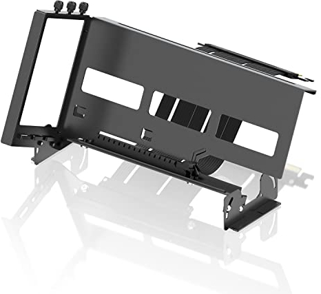 EZDIY-FAB Support de Montage de GPU PCIe 4.0 Support de Carte Graphique Réglage Multi-Angles, Kit de Support de Carte vidéo VGA avec câble Riser PCIe 4.0 X16 Gen4 17cm/6.69in - Noir