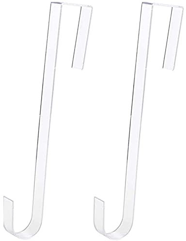 BlingKingdom 2 x transparente 30,5 cm Kranz-Aufhänger Haken Weihnachtskränze Halter für Innen- und Außentüren