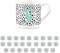 Purely Home Letter Initial Personalised Mugs - Spotty Alphabet Fine Bone China Coffee/Tea Cups (V)