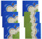 APOSTROPHE Games Island Building Blocks Base Plates Age 7+ Compatible with All Major Brands - 6 Pack of Beach Plates - 4 Corners & 2 Straight - 25.6 cm x 25.6 cm