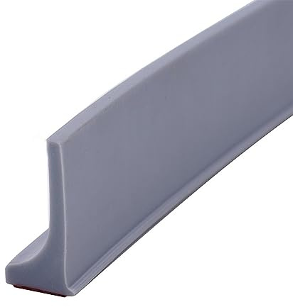 Protection pour Porte de douche autocollante - 1.5 M Barrière de Douche Silicone- Barre Douche - Seuil de Douche Anti Débordement, Protection contre les inondations,Joint de sol pour évier de cuisine