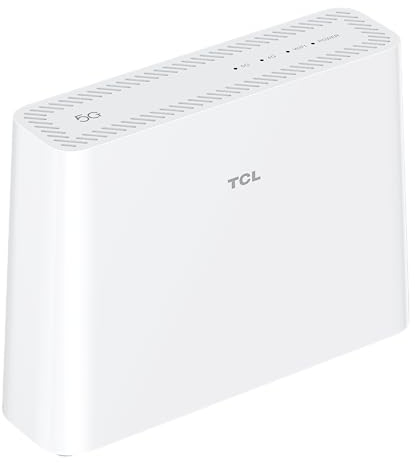 TCL LinkHub – HH512 5G Ultraschneller Router, Dualband, SIM-Karten-Unterstützung, WiFi 6E, Hotspot für bis zu 32 Benutzer, Weiß