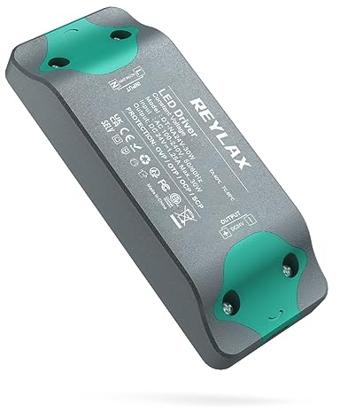 REYLAX Transformador 220V a 24V, Transformador LED 30W 1.25A, Driver LED 24V Compacto, Fuente de Alimentación de Voltaje Constante, Controlador de Bajo Voltaje para una Tira de LED y Lámpara LED