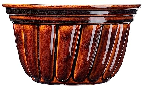 KADAX Gugelhupfform, Spülmaschinenfeste Backform aus Ton, Runde Kuchenform aus Steinzeug, Keramikbackform für Kuchen, saftigen Gugelhupf und Pudding (24cm)