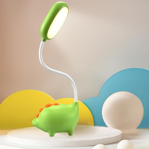 Dinosaurier Schreibtischlampe Kinder, Jungen Schreibtischlampe USB Wiederaufladbare Tischleuchte Touch Schalter Lamp Schreibtischlampe LED Augenschutz Schlafzimmer Student Leselampe Geschenk