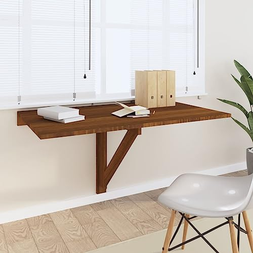 SKM Wand-Klapptisch Braun Eichen-Optik 100x60x56 cm Holzwerkstoff, Weight: 11.25 kg, 342652