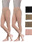 Lot de 2 paires de collants de danse sans pieds | Multipack 60 deniers | Pour filles, enfants, tout-petits, adultes | en noir, bronzage clair et rose, peau, 9-11 ans