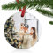 Personalisierter Text Foto Weihnachtsanhänger, personalisierter Keramik-Anhänger Urlaub Familie Party Ornament Zubehör für Weihnachtsbaumschmuck (1 Stück)