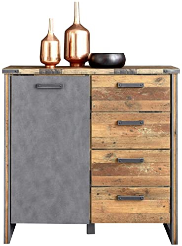 Nicht Zutreffend Kommode Sideboard Anrichte | Dekor | Old Wood | Matera | 1 Tür | 4 Schubladen